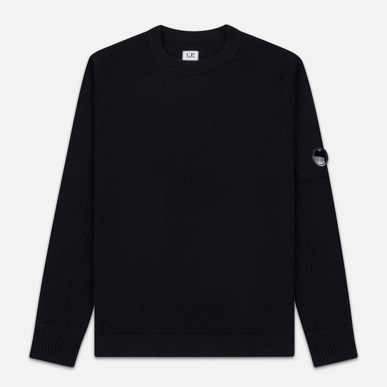 Мужской свитер C.P. Company Crew Neck Lens Pocket Black
