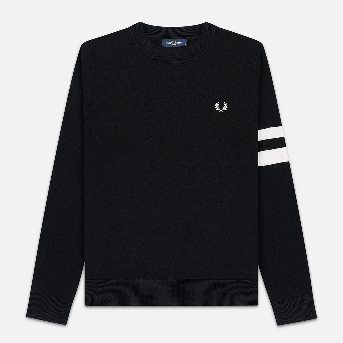 Fred Perry Мужской свитер Tipped Sleeve Crew Neck