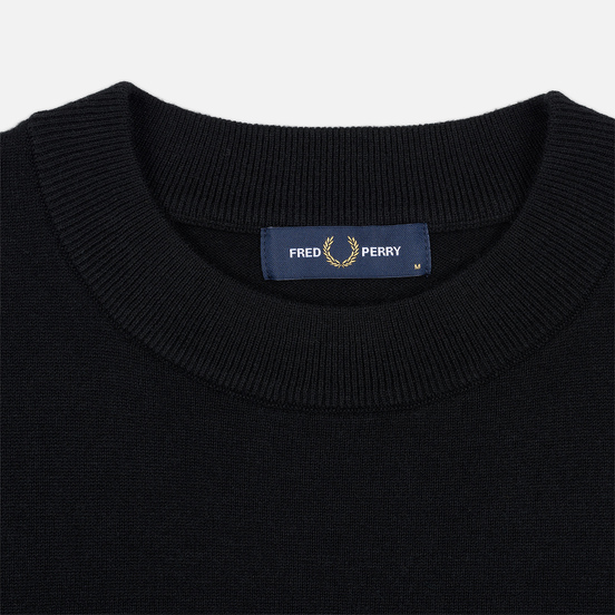 Мужской свитер Fred Perry Tipped Sleeve Crew Neck Black