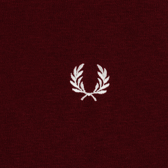 Мужской свитер Fred Perry Tipped Sleeve Crew Neck Dark Red
