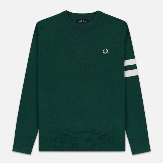 Мужской свитер Fred Perry Tipped Sleeve Crew Neck Ivy