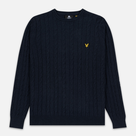 Мужской свитер Lyle & Scott Cable Jumper Dark Navy