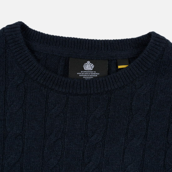 Мужской свитер Lyle & Scott Cable Jumper Dark Navy