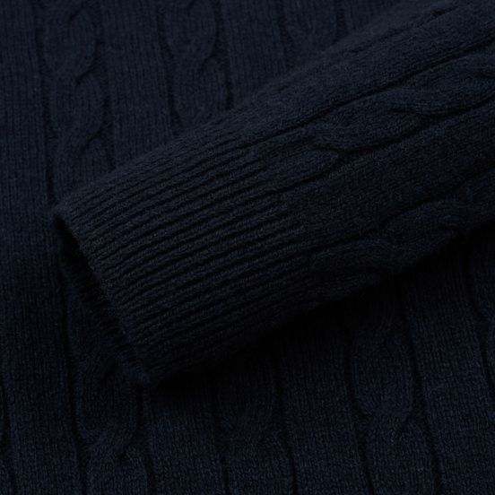 Мужской свитер Lyle & Scott Cable Jumper Dark Navy