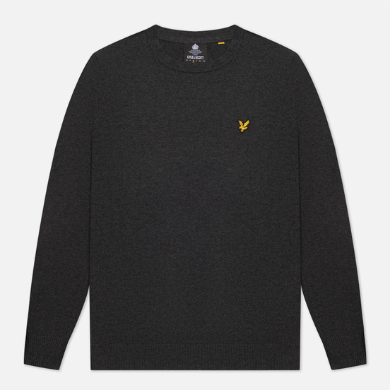Мужской свитер Lyle & Scott Cotton Merino Crew Neck Jumper Charcoal Marl