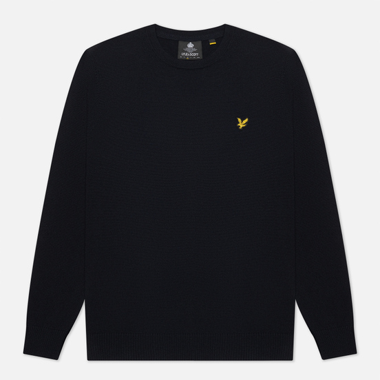 Мужской свитер Lyle & Scott Cotton Merino Crew Neck Jumper Dark Navy