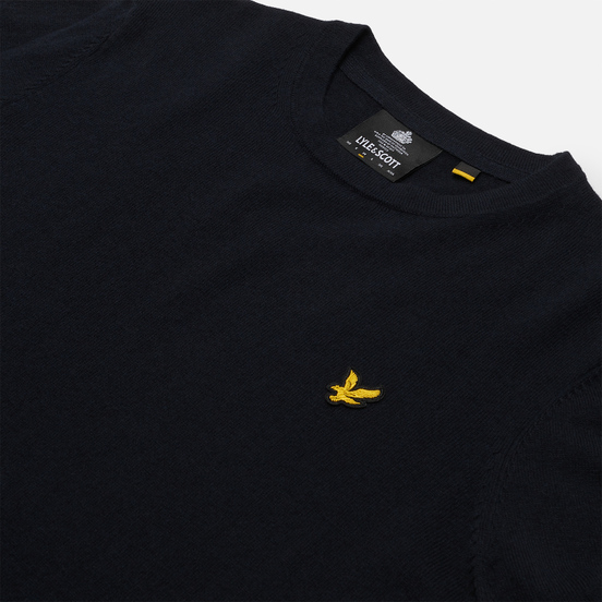 Мужской свитер Lyle & Scott Cotton Merino Crew Neck Jumper Dark Navy