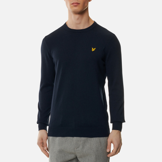 Мужской свитер Lyle & Scott Cotton Merino Crew Neck Jumper Dark Navy