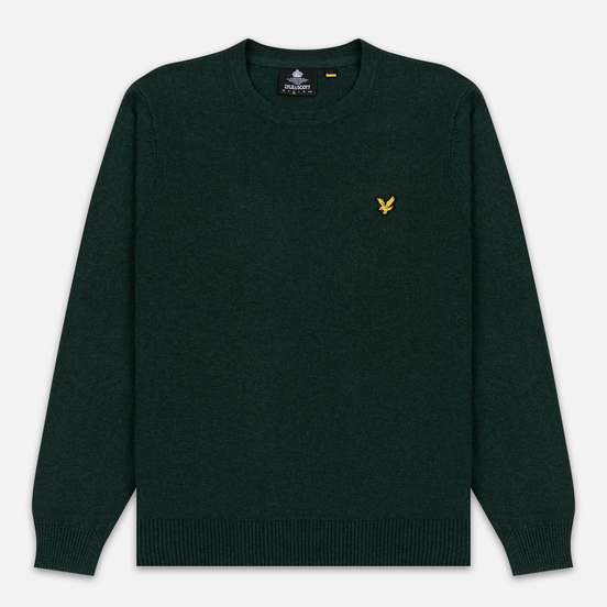 Мужской свитер Lyle & Scott Cotton Merino Crew Neck Jumper Jade Green Marl