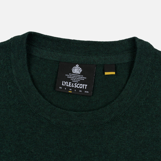 Мужской свитер Lyle & Scott Cotton Merino Crew Neck Jumper Jade Green Marl