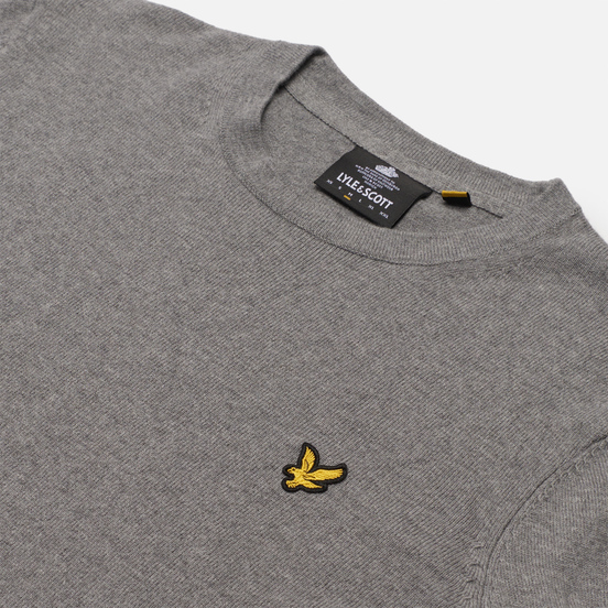 Мужской свитер Lyle & Scott Cotton Merino Crew Neck Jumper Mid Grey Marl