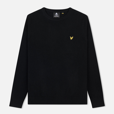 Мужской свитер Lyle & Scott Crew Neck Lambswool Blend Jumper True Black