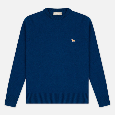 Мужской свитер Maison Kitsune Lambswool R Neck Blue