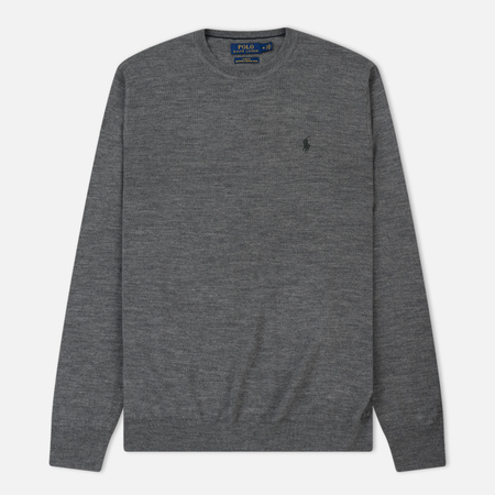 Мужской свитер Polo Ralph Lauren Classic Crew Neck Merino Wool Fawn Grey Heather