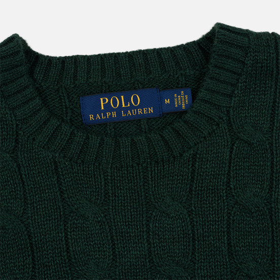 Мужской свитер Polo Ralph Lauren Crew Neck Cable Knit Scotch Pine Heather
