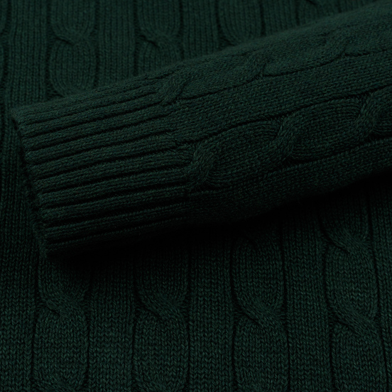 Мужской свитер Polo Ralph Lauren Crew Neck Cable Knit Scotch Pine Heather