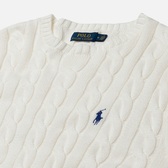 Мужской свитер Polo Ralph Lauren Driver Cotton Cable Old White