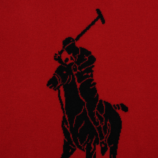 Мужской свитер Polo Ralph Lauren Loryelle Wool Big Polo Pony Park Ave Red/Black