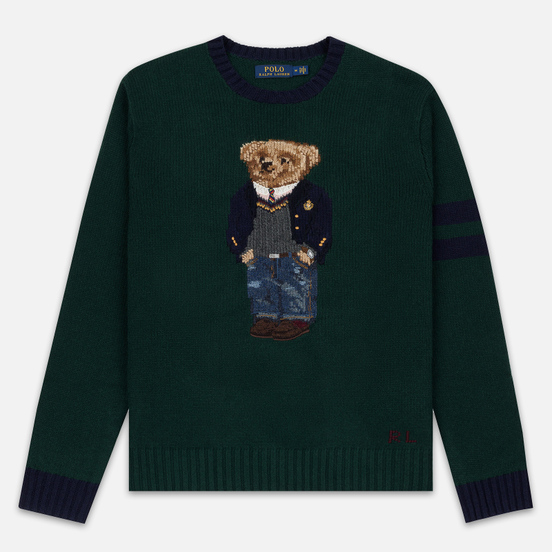Мужской свитер Polo Ralph Lauren Preppy Bear Wool Blend Forrest Green