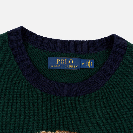 Мужской свитер Polo Ralph Lauren Preppy Bear Wool Blend Forrest Green