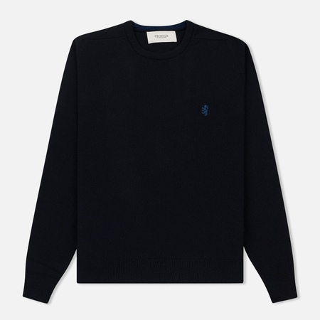 Мужской свитер Pringle of Scotland Embroidered Lion Lambswool Navy/Ink