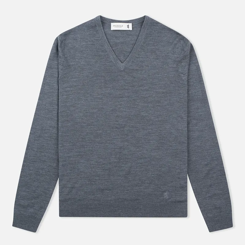 Pringle of Scotland Мужской свитер Pique Trim V Neck