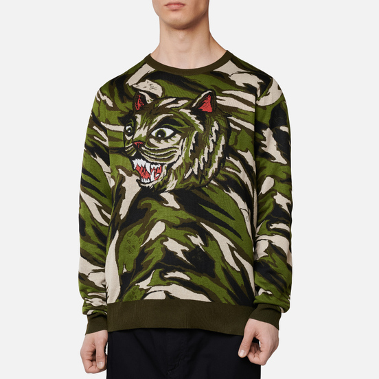 Мужской свитер RIPNDIP Tiger Nerm Green Camo