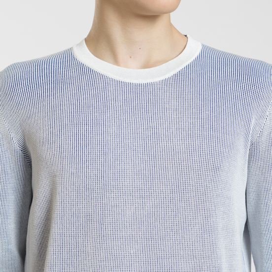 Мужской свитер Stone Island Bicolor Optical Ribbing Effect Ice