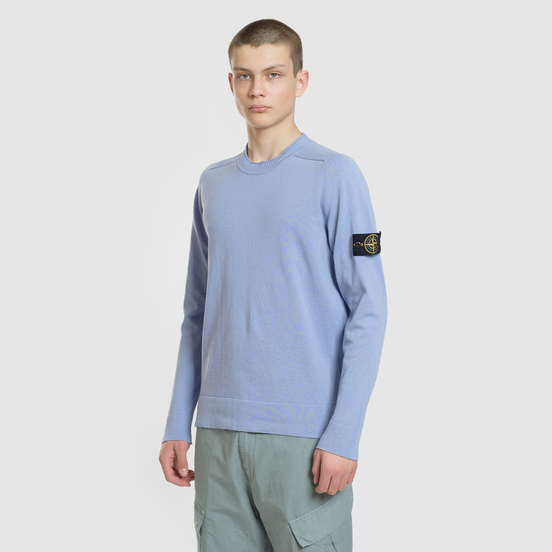 Мужской свитер Stone Island Classic Crew Neck Cotton Lavender