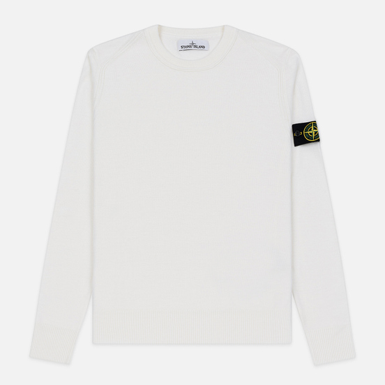 Мужской свитер Stone Island Crew Neck Lightweight Wool Natural White