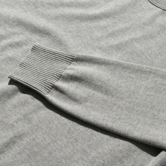 Мужской свитер Stone Island Crew Neck Smooth Cotton Dust Grey Melange
