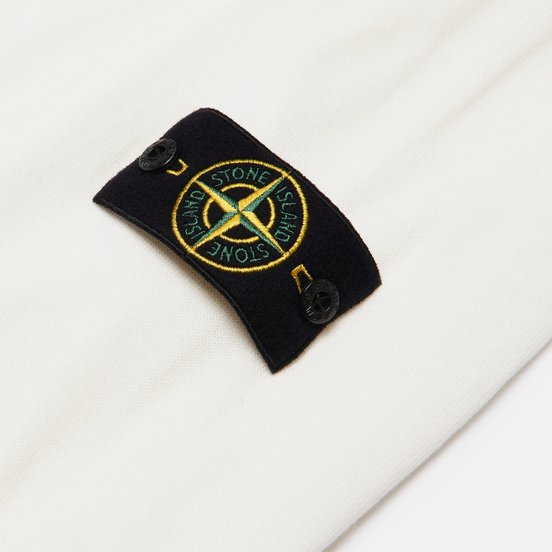 Мужской свитер Stone Island Crew Neck Smooth Cotton Ivory