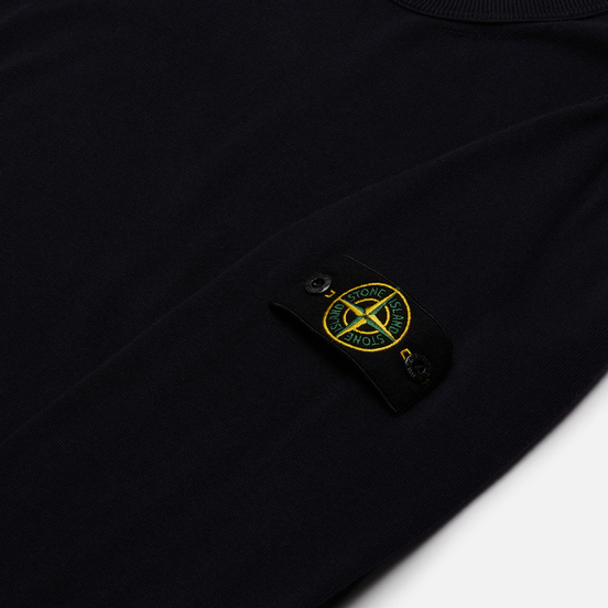 Мужской свитер Stone Island Crew Neck Smooth Cotton Navy Blue