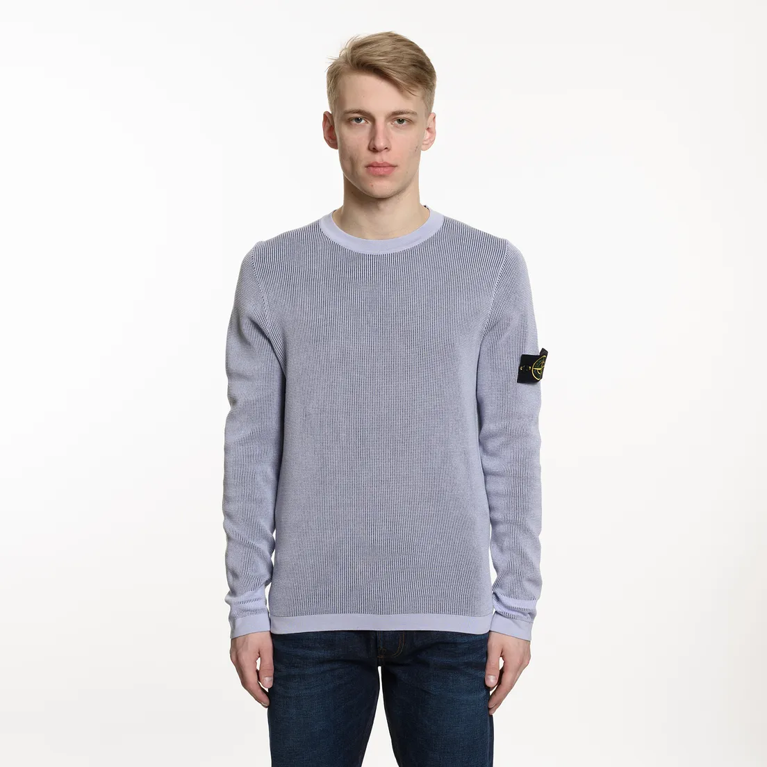 Stone Island Мужской свитер Crew Neck Two Different Coloured