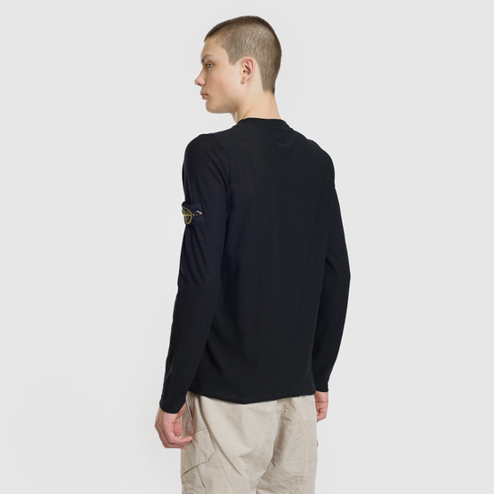 Мужской свитер Stone Island Crew Neck Ultra-Light Ultra-Fine Cotton Black