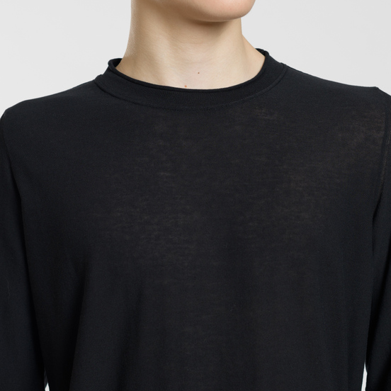Мужской свитер Stone Island Crew Neck Ultra-Light Ultra-Fine Cotton Black