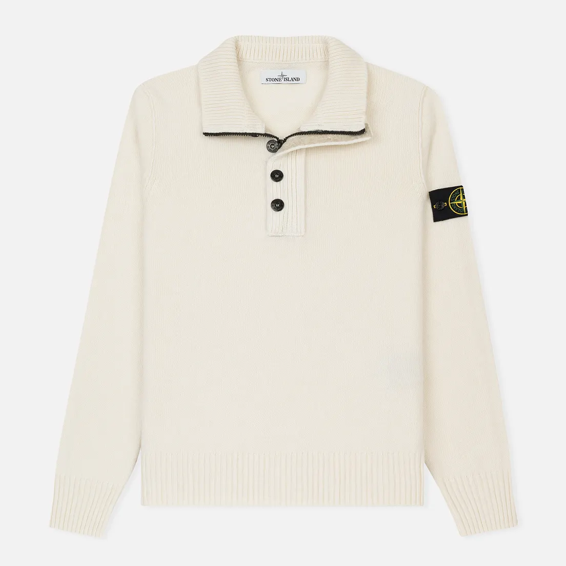 Stone Island Мужской свитер Double Button Zip Wool
