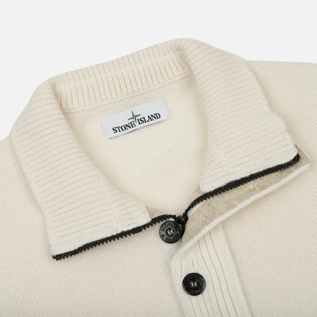 Stone Island Мужской свитер Double Button Zip Wool