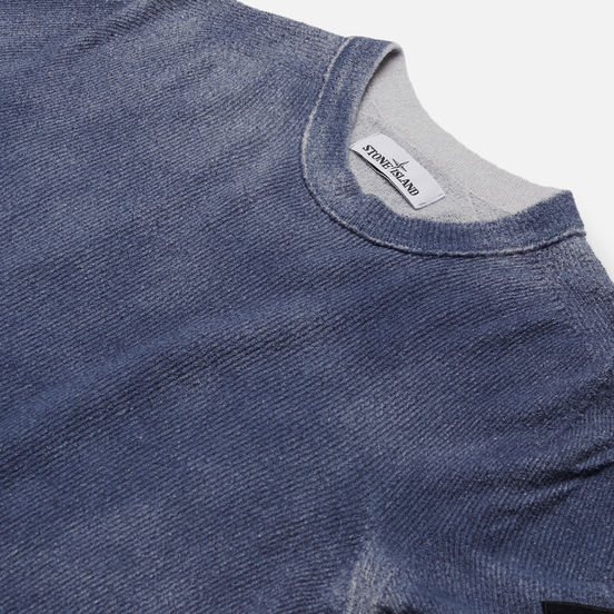 Мужской свитер Stone Island Hand Sprayed Treatment Blue Marine