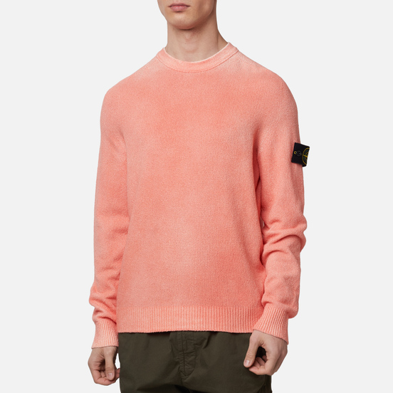 Мужской свитер Stone Island Hand Sprayed Treatment Orange Red