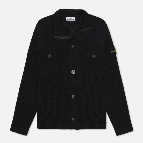 Мужской свитер Stone Island Heavy Cardigan Knit Black