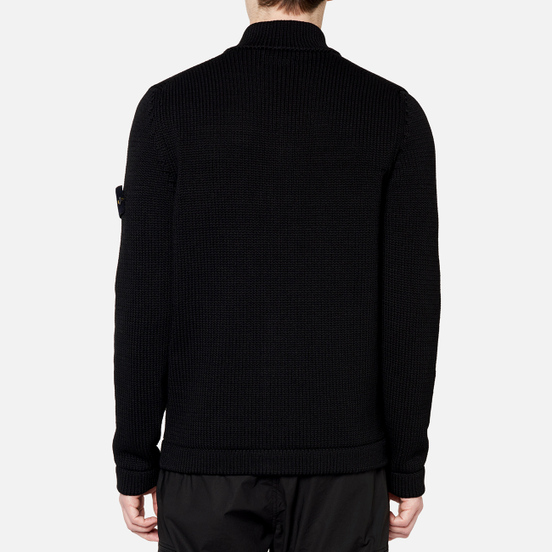 Мужской свитер Stone Island Heavy Cardigan Knit Black
