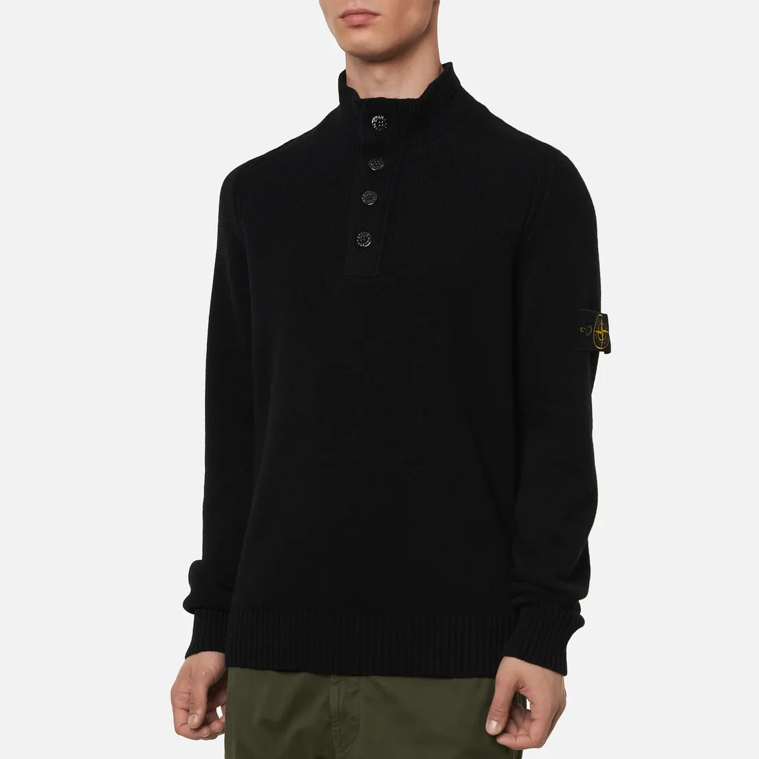 Stone Island Мужской свитер Lambswool High Neck Zip