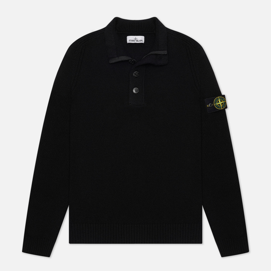 Мужской свитер Stone Island Lambswool High Neck Zip Black