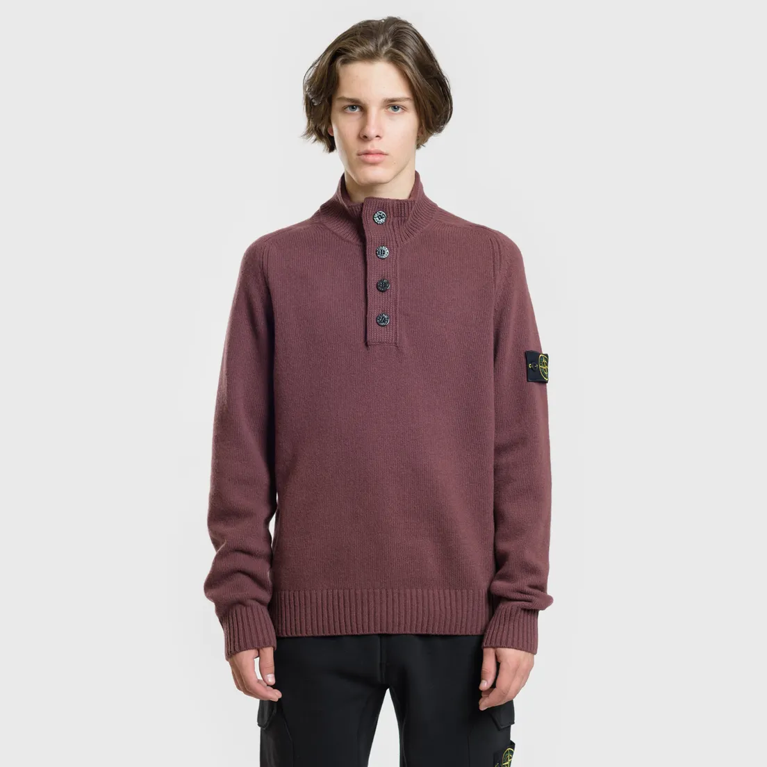 Stone Island Мужской свитер Lambswool High Neck Zip