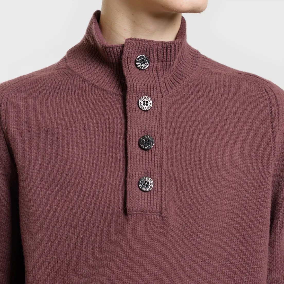 Stone Island Мужской свитер Lambswool High Neck Zip