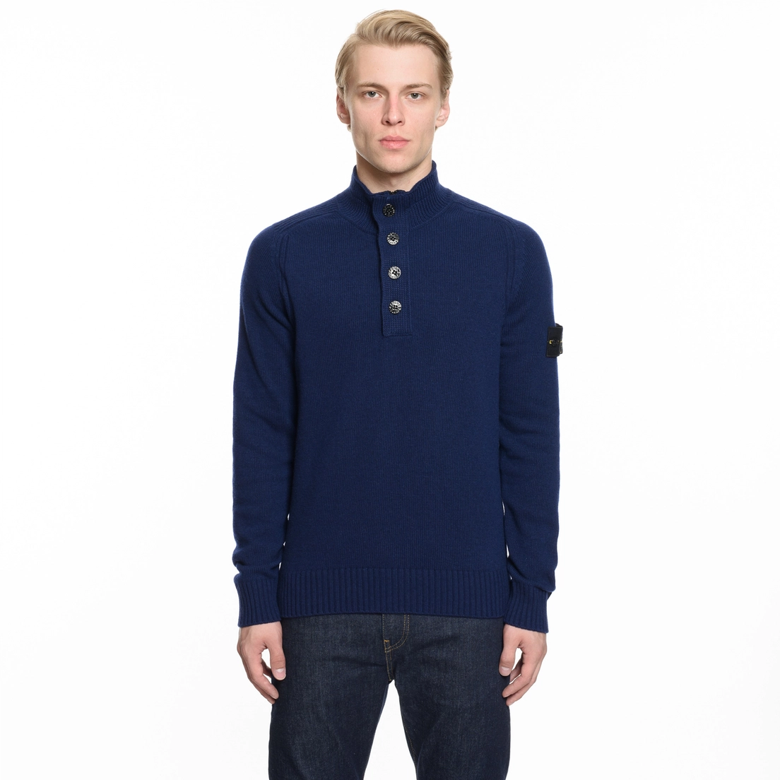 Stone Island Мужской свитер Lambswool High Neck Zip