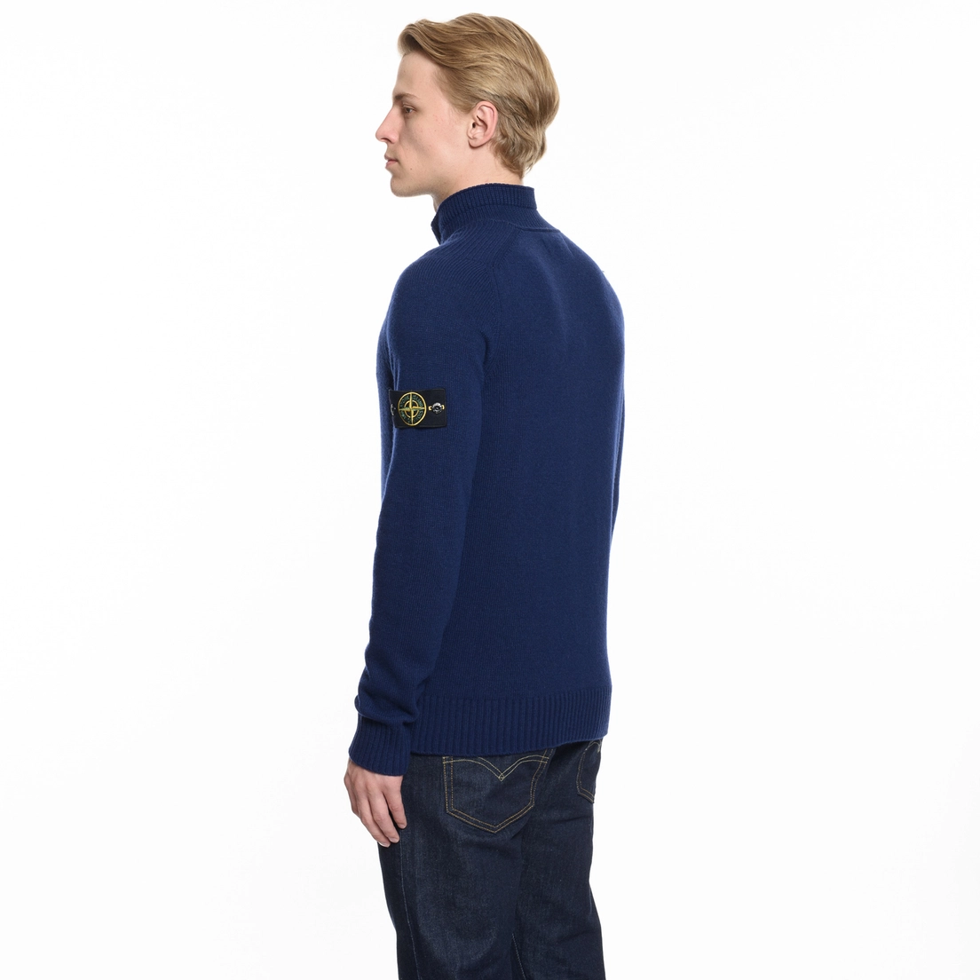 Stone Island Мужской свитер Lambswool High Neck Zip