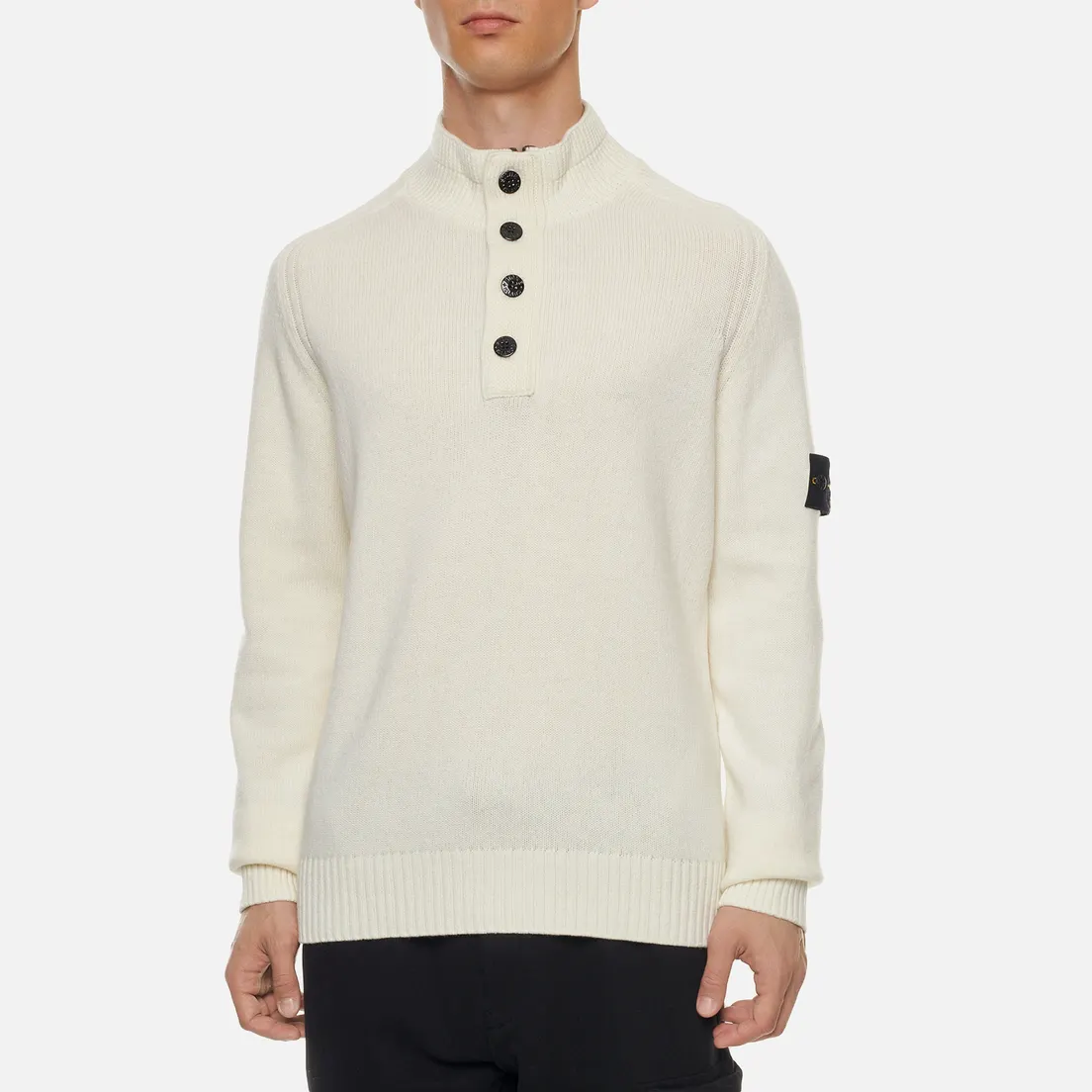 Stone Island Мужской свитер Lambswool High Neck Zip