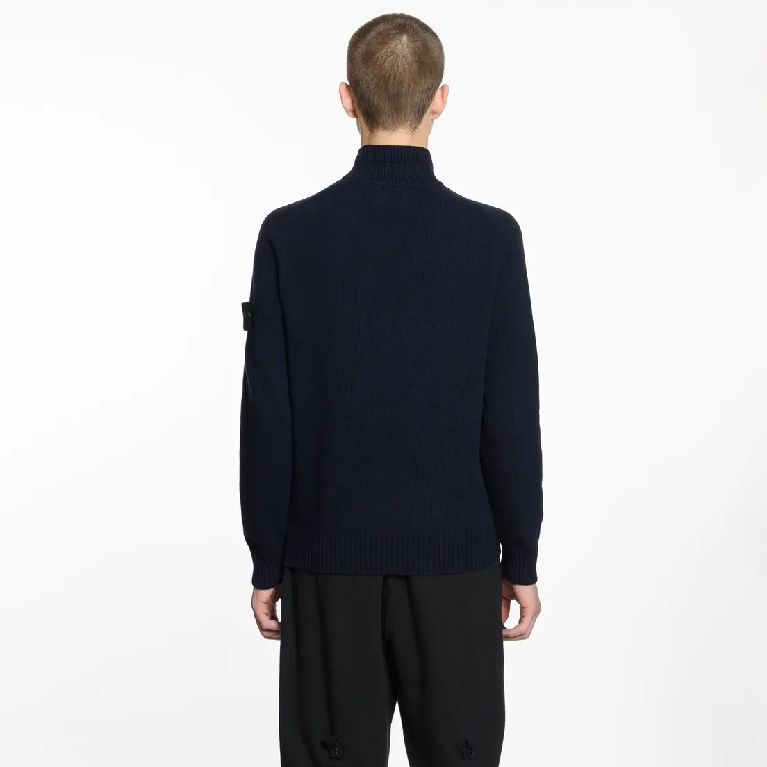 Stone Island Мужской свитер Lambswool High Neck Zip
